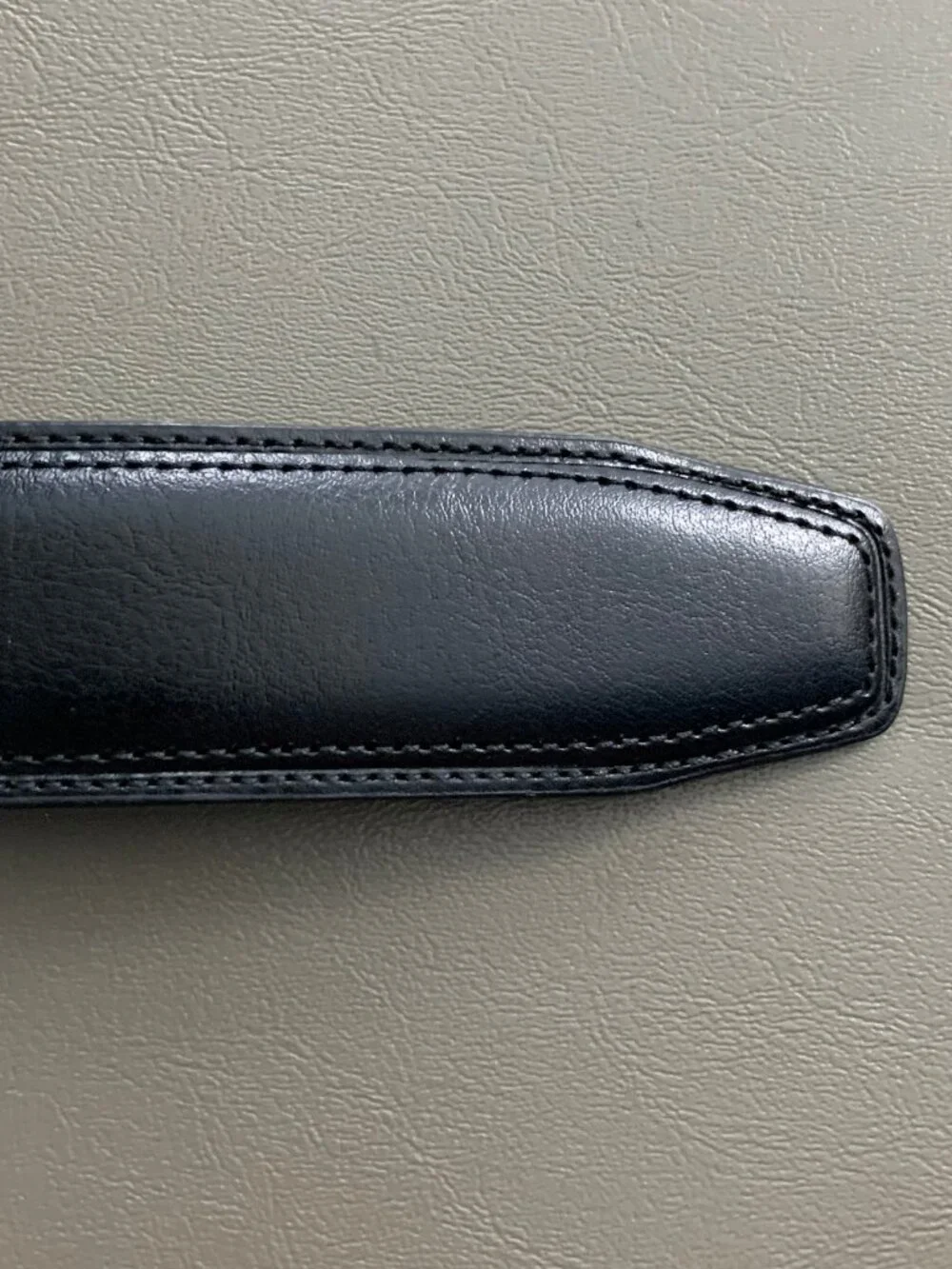 Perry Ellis Portfolio Men's Madras Bonded Leather Dress Belt, Black, XL 42-44